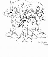 Sonic Tails Knuckles Pages Coloring Shadow Vs Hedgehog Deviantart Template Classic sketch template