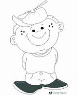 Coloring Children Pages Kids Color Printable Boy sketch template