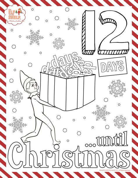elf   shelf coloring pages