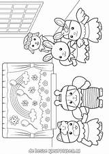 Sylvanian Calico Coloriages Familles Critters Clapboard Colorier Jeux Evy Feuilles Freekidscolorpages Chibi sketch template