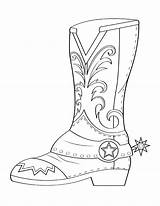 Boot Cowboystiefel Museprintables Malvorlage sketch template
