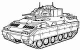 Bradley Vehicles Vehicle Army Clip Clipart Military Pages Tank Fighting Tracked Coloring Truck Drawing Colouring Abrams M1 Print Cliparts Old sketch template