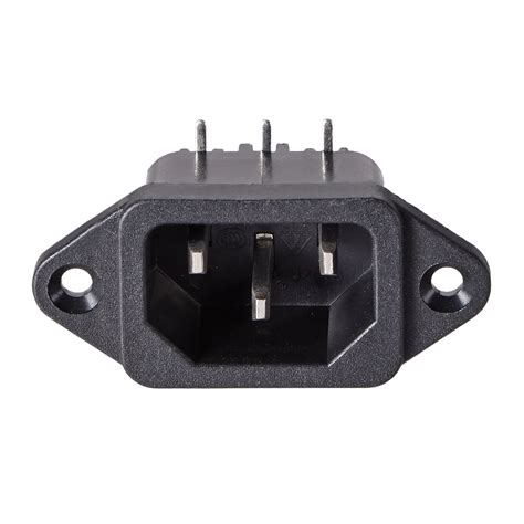 panel mount plug adapter ac  aa pins iec inlet module plug power connector socket