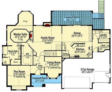 multi generational home plan  vaulted main floor ut architectural designs house plans