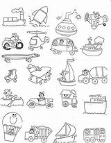 Preschool Kleurplaat Vervoer Vervoermiddelen Peuter sketch template