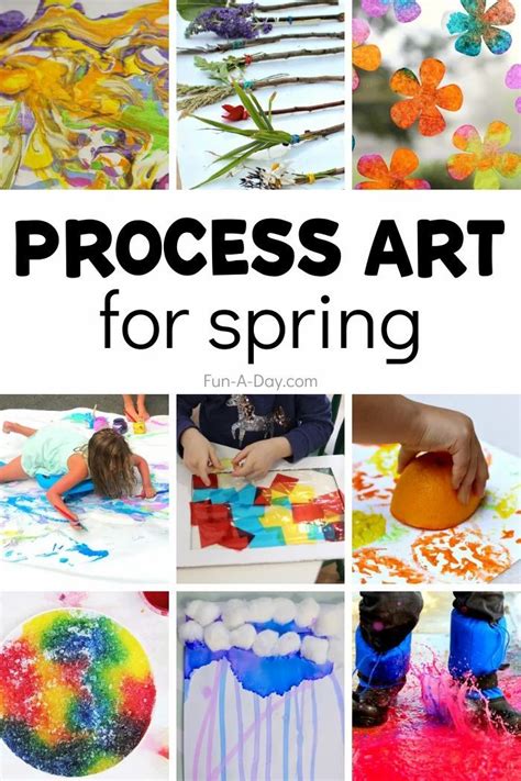 spring process art activities  preschoolers   process art
