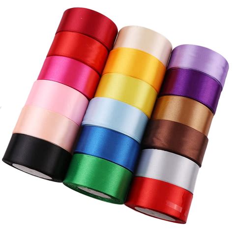 mm width cloth satin ribbons wedding party decoration gift craft