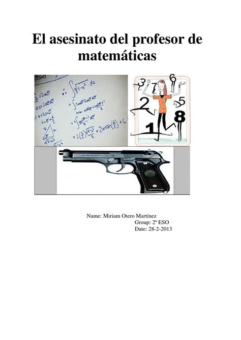 El Asesinato Del Profesor De Matemáticas By O Segrel Do Penedo Issuu