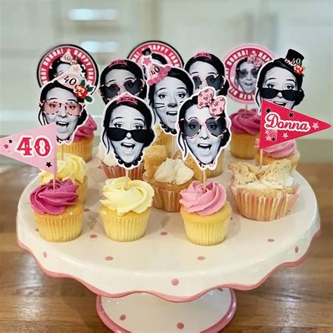 personalised birthday cupcake toppers  happi yumi