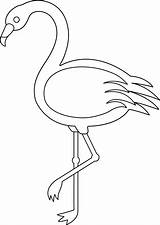 Flamingo Line sketch template