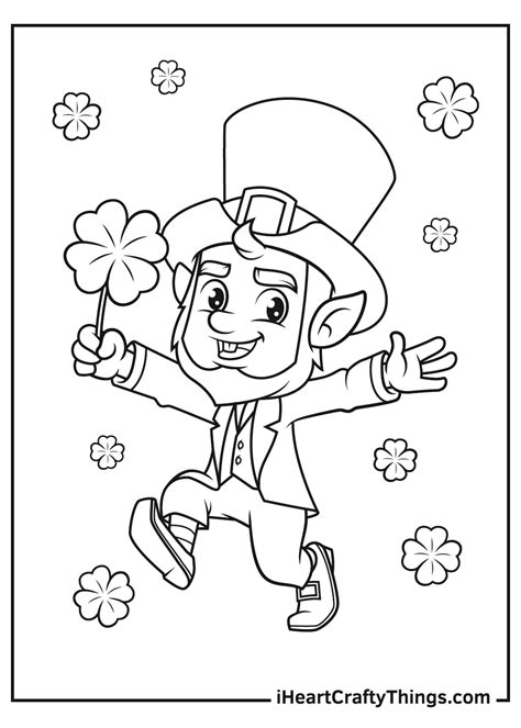 leprechaun coloring page printable