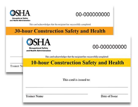 osha    hour certification national osha foundation