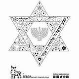 Coloring Jewish Pages Online Hanukkah sketch template