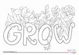 Grow Colouring Card Growing Things sketch template