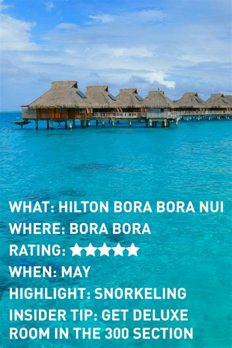 Bora Bora French Polynesia Conrad Hilton Bora Bora Nui
