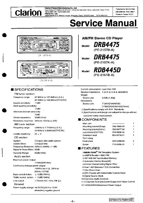 wiring diagram  clarion car stereo