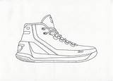 Curry Shoes Coloring Stephen Pages Drawing Shoe Printable Getcolorings Color Getdrawings sketch template