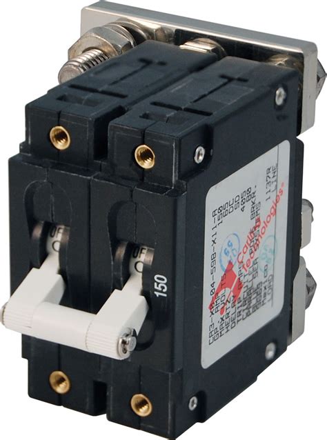 series white toggle circuit breaker double pole  amp blue sea systems