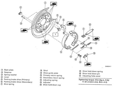 nissan titan parking brake adjustment diagram