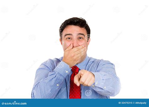 man pointing  laughing   stock image image  expression