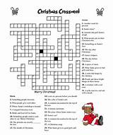 Crossword Christmas Puzzles Kids Coloring Printable Pages Puzzle Choose Board Worksheets sketch template