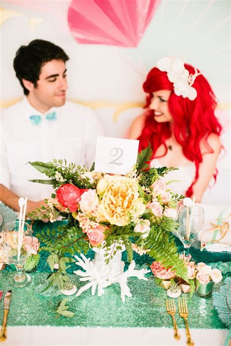 photos by mark brooke photography and mathieu photo hipster little mermaid wedding popsugar