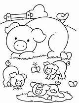 Coloring Pig Pages Large Trending Days Last sketch template