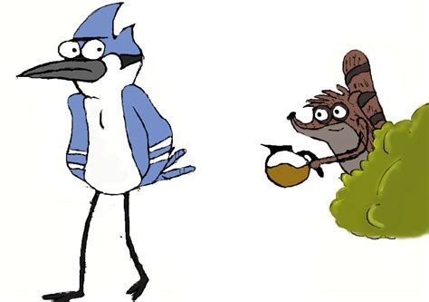 mordecai and rigby coffee by lilou500 on deviantart