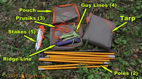 simple tarp setups  backpacking car camping  paddle trips