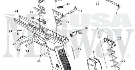 compact glock schematic    compact weapons  bullet