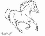 Lineart Canter sketch template