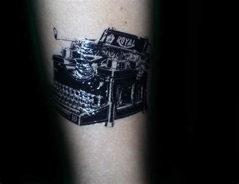 50 Typewriter Tattoo Designs For Men Retro Ink Ideas