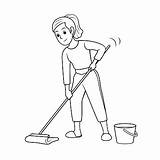 Cochecito Housework Mop sketch template