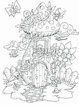 Fairy Coloring House Pages Mushroom Printable Color Getcolorings Print Getdrawings sketch template
