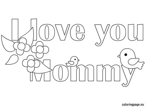 love  mommy coloring page coloring page