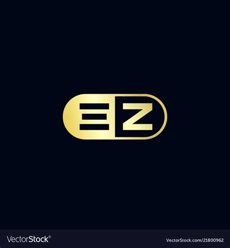 initial letter ez logo template design royalty  vector