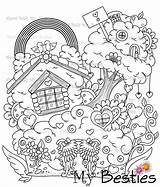 Where Digi Magical Stamp Town Flower Baldy Sherri Instant Heart sketch template