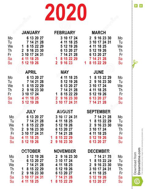 calendar grid template stock vector illustration