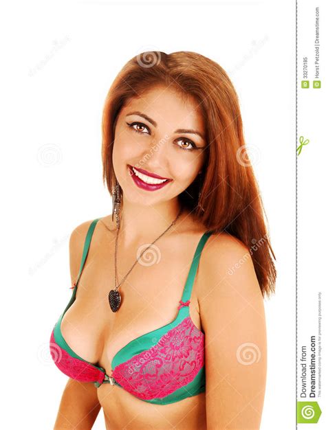 Girl In Pink Bra Stock Image Image Of Ethnic Front