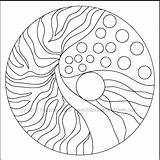 Nautilus Mandala sketch template