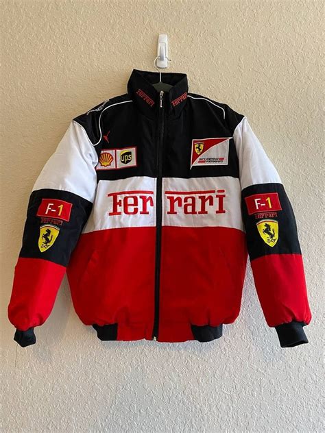 nascar jacket ferrari vintage racing jacket  ferrari jacket etsy