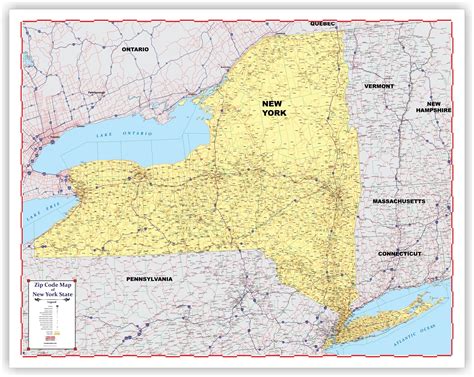 zip code large map   york state   edition      progeo maps guides