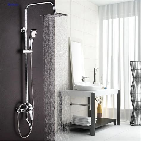 dofaso bathroom rain shower sets bath tap shower faucet chrome bath set