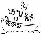 Boat Coloring Pages Fishing Drawing Tugboat Ferry Tug Kids Print Boats Printable Color Getcolorings Sail Sea War Getdrawings Clipartmag Button sketch template