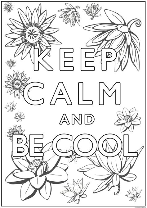 calm   cool coloring page printable