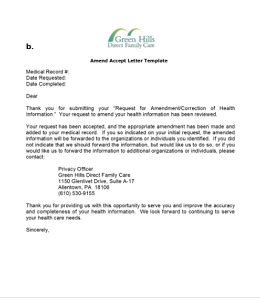 amend accept letter template green hills direct