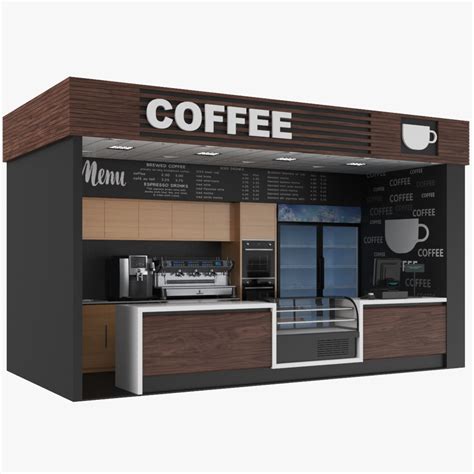 coffee kiosk model turbosquid