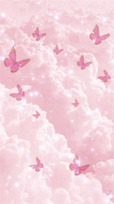 cute pink background in 2020 butterfly wallpaper iphone purple