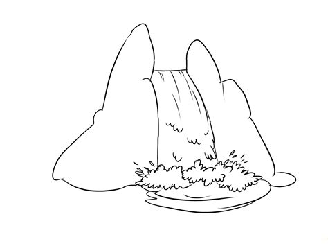 waterfall coloring pages  kids