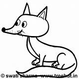 Fox Coloring Pages Mr Clipart Smart Printable sketch template